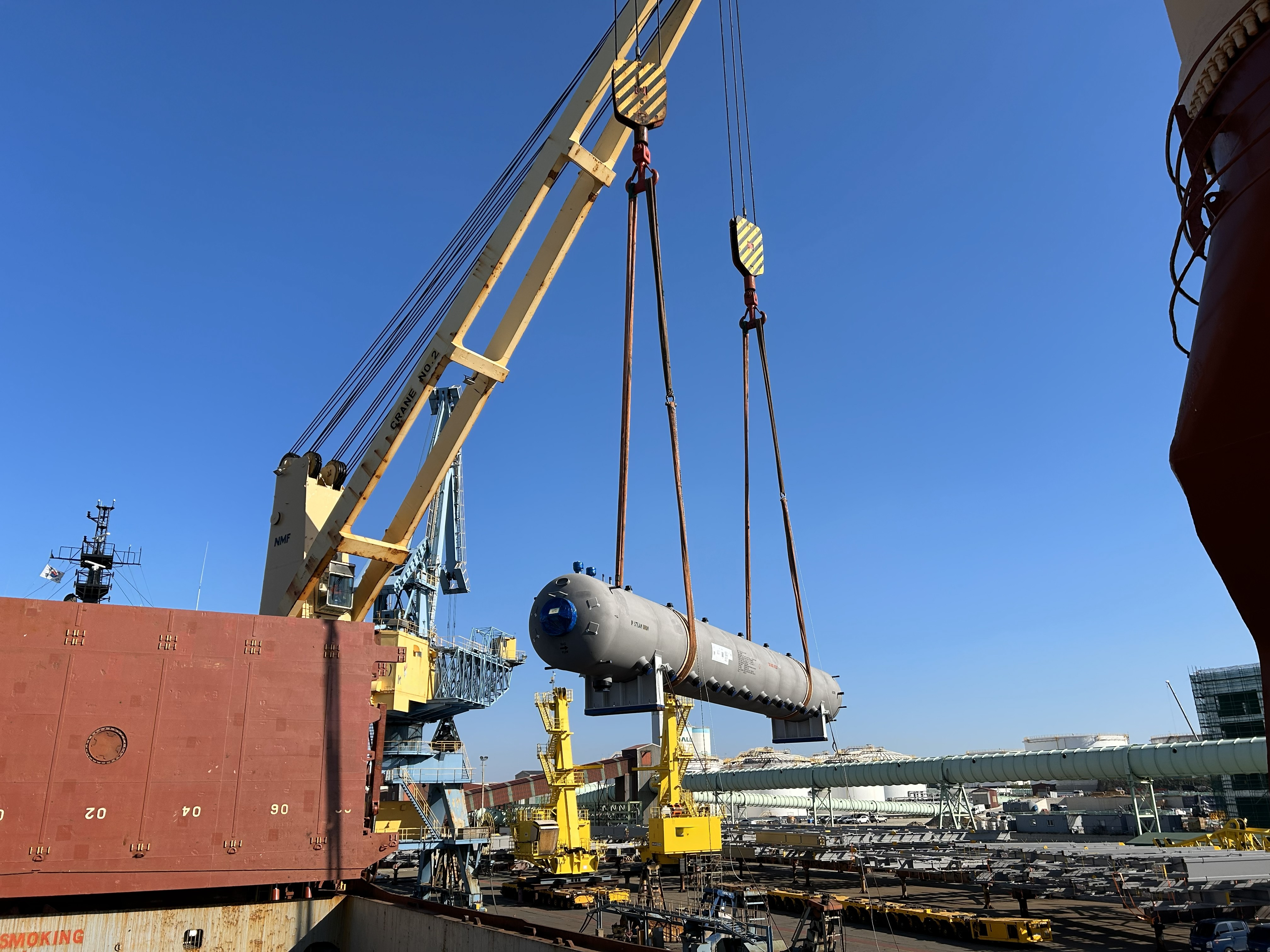 Seamless Pressure Vessel Shipment from South Korea to China by Bertling Team